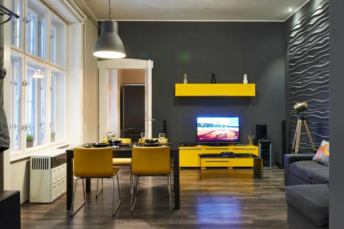 Image 1 of Central Location Yellow-Black Apartment