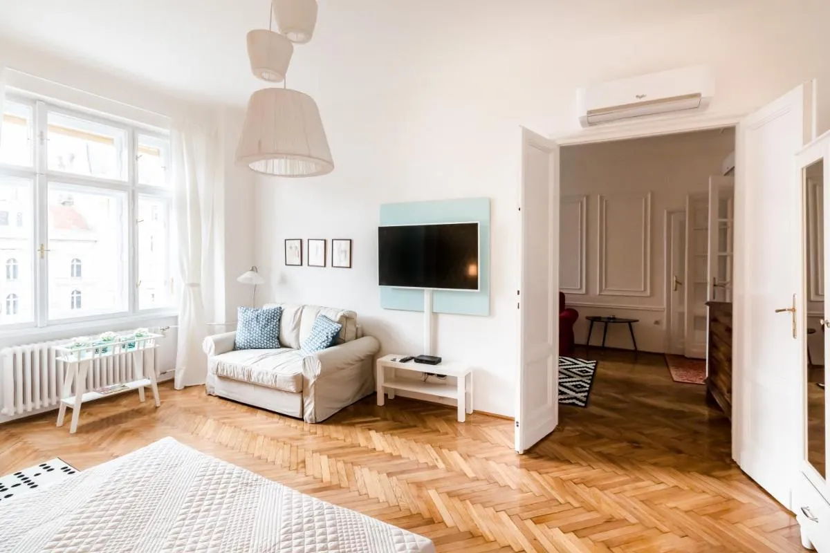 Image 4 of Golden Esthetic with Red Sofa Apartment