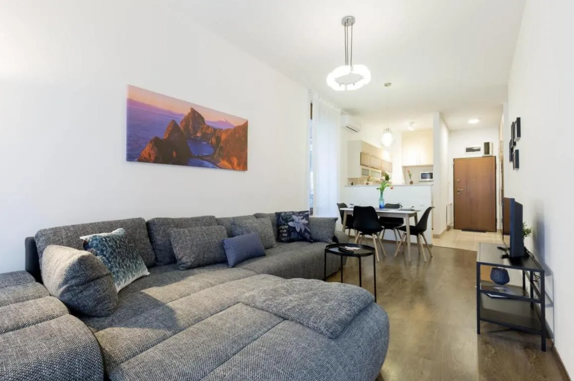 Image of Kazinczy 3 Jewish HQ Bedroom + Living with Balcony